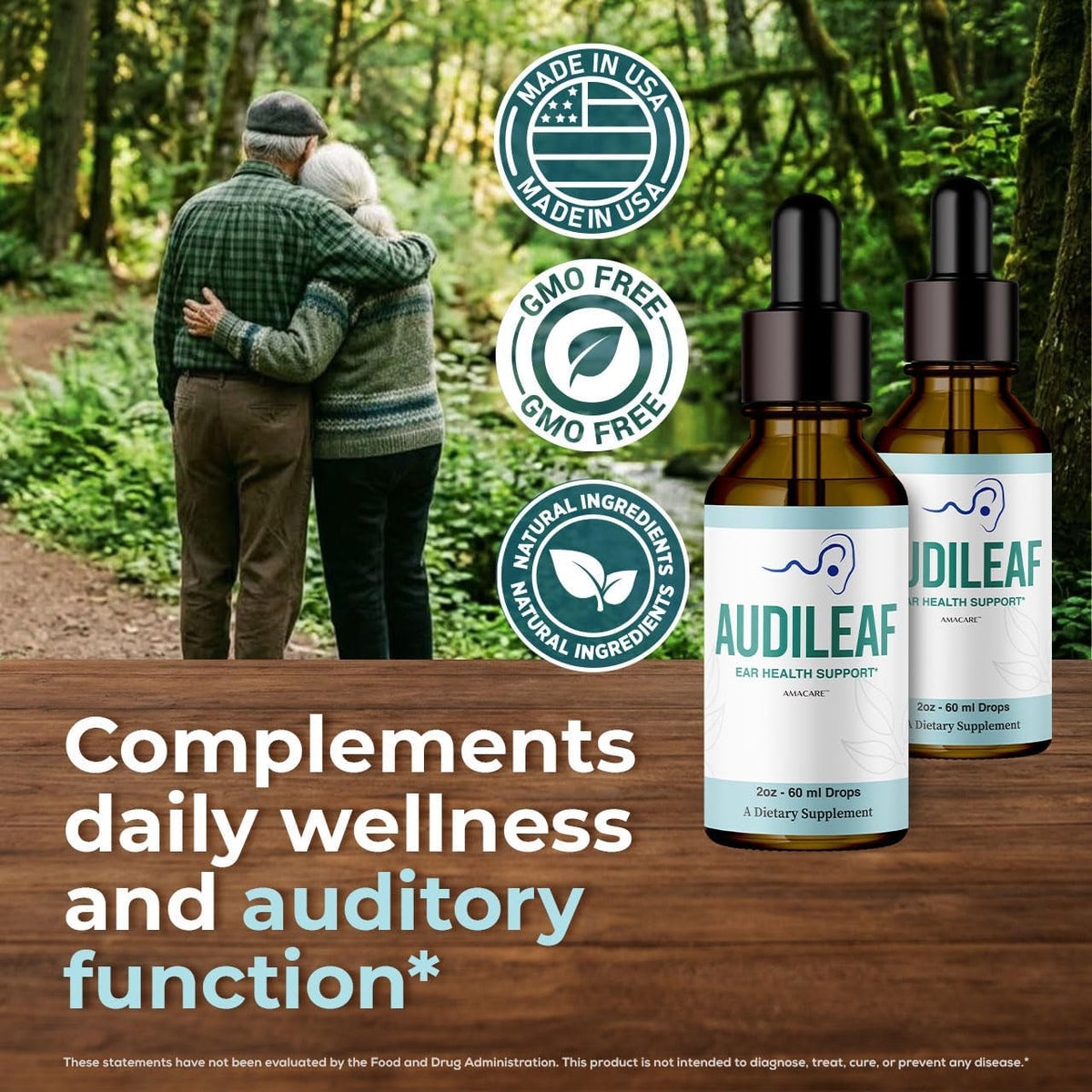 Audileaf Drops – Advanced Audileaf Drops Liquid Premium Formula All Natural Ear Health Support, Audileafdrops Daily Support Maximum Strength General Health & Wellness, 1 Bottle for 1 Month
