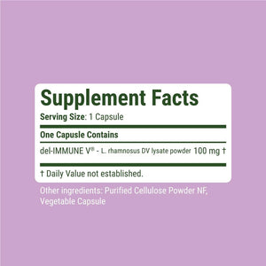 Del-Immune V® Defense by Stellar Biotics, All-Natural Immune Support & Gut Health (+) Immediate Care, Metabiotic: Nextgen Probiotic Therapy (120 Caps)