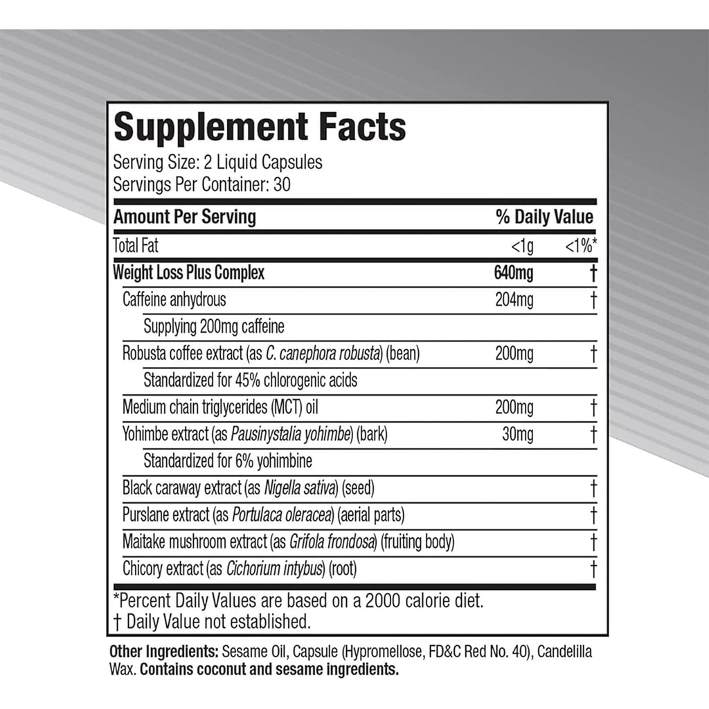 Hydroxycut Advanced - Thermogenic Supplement - Metabolism & Energy Support for Men & Women - C. Canephora, Yohimbe Extract & 200 Mg Caffeine - Rapid Release Liquid Capsules