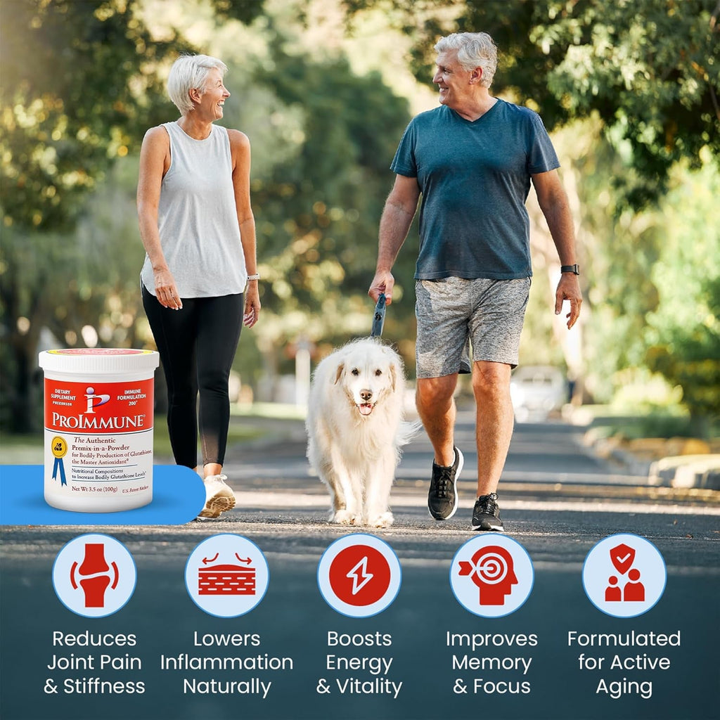 Glutathione Supplement 2 Month Supply of Glutathione Powder Precursor – Proimmune Immune Formulation 200® for Powerful Immune Support - Doctor-Formulated Antioxidant Complex, 62 Servings