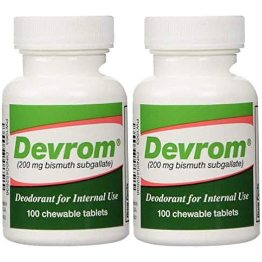 DEVROM Tablets (Internal Deoderant)200Mg 100Chewable Tablets (2)