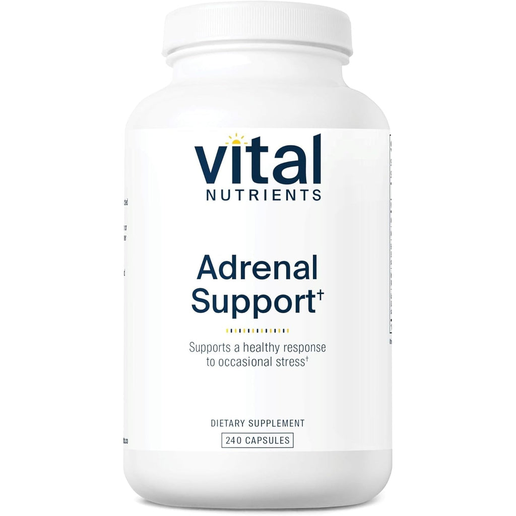 Vital Nutrients Adrenal Support - Adrenal Support Supplements for Gland Function and Cortisol Management - Supports Energy and Stress Levels - Gluten, Dairy, Soy Free - 240 Capsules
