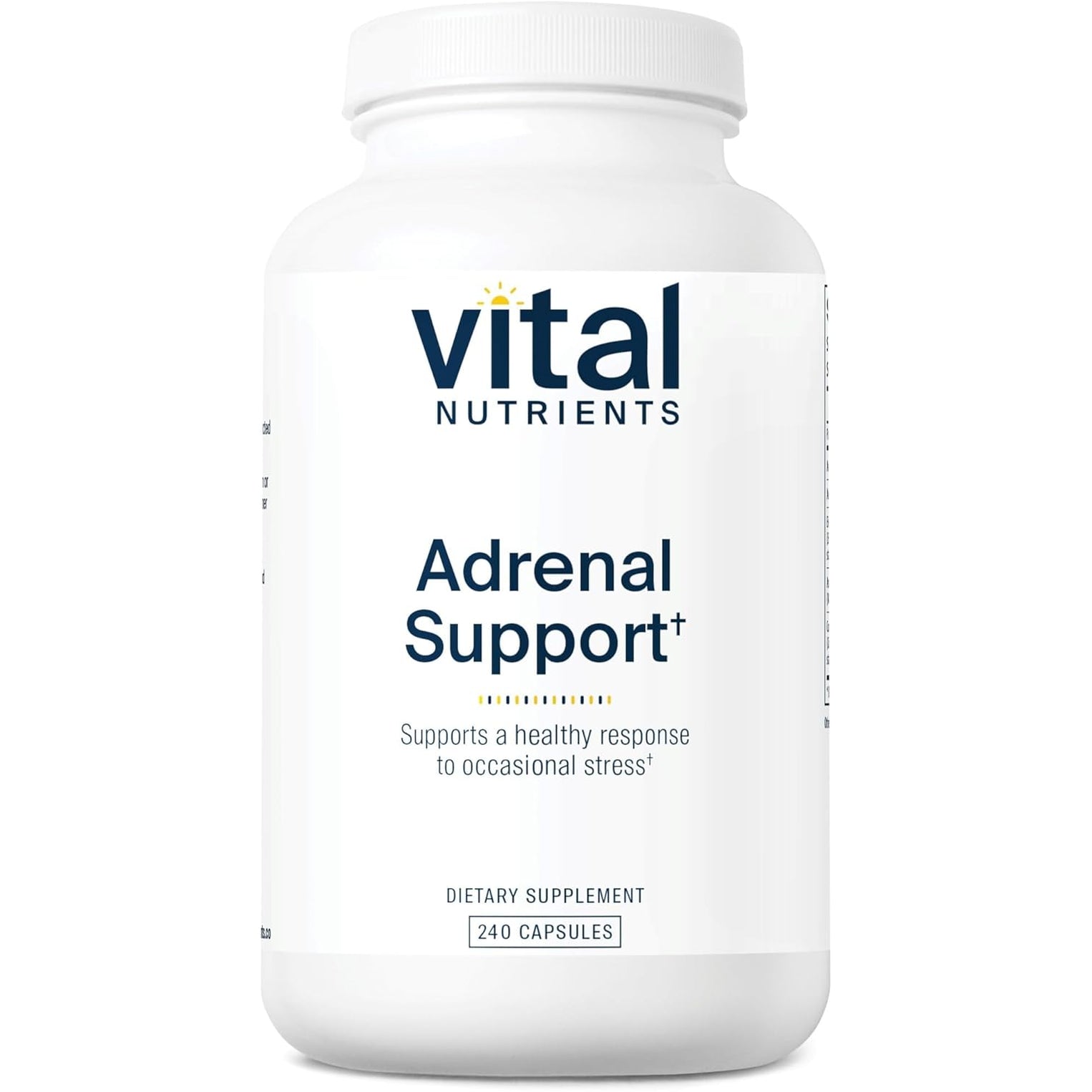 Vital Nutrients Adrenal Support - Adrenal Support Supplements for Gland Function and Cortisol Management - Supports Energy and Stress Levels - Gluten, Dairy, Soy Free - 240 Capsules