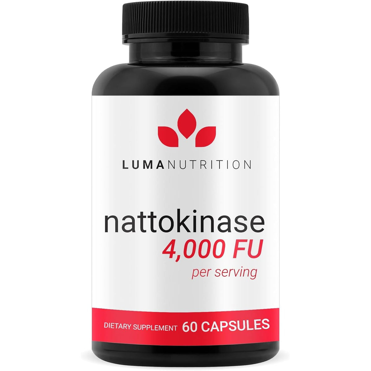 Luma Nutrition Nattokinase Supplement - Natto 4000 FU per Serving, Premium Heart Health Support - Vegan & Gluten Free - 60 Capsules, 30 Servings- Made in USA