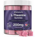 Kindnature L-Theanine 200Mg Gummies for Kids 4+ & Adults – Pure Single-Ingredient Calm & Focus Chewables – Clinical Dose, Non-Drowsy Relaxation – Vegan, Mixed Berry, Non-Gmo – 60 Ct