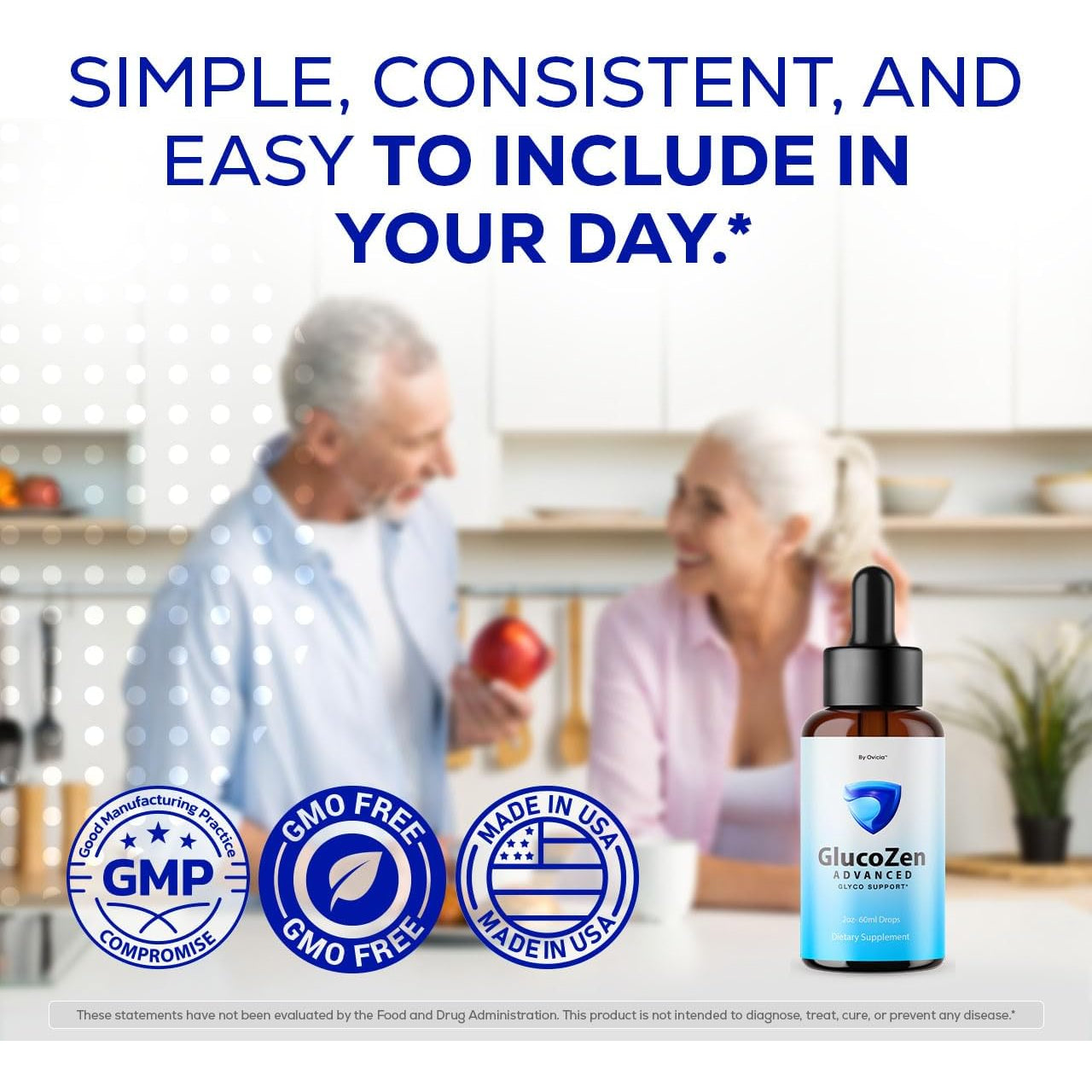 (2 Pack) Glucozen Drops - Official Glucozen Oral Liquid Drops Advanced Premium Formula Maximum Strength, All Natural Ingredients Vitamins for Overall Health & Wellness, 2 Bottles for 2 Months