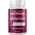 Santo Remedio Berberine, Dietary Supplement, Vegetarian, No Added Sugar, 60 Capsules, 30 Servings.