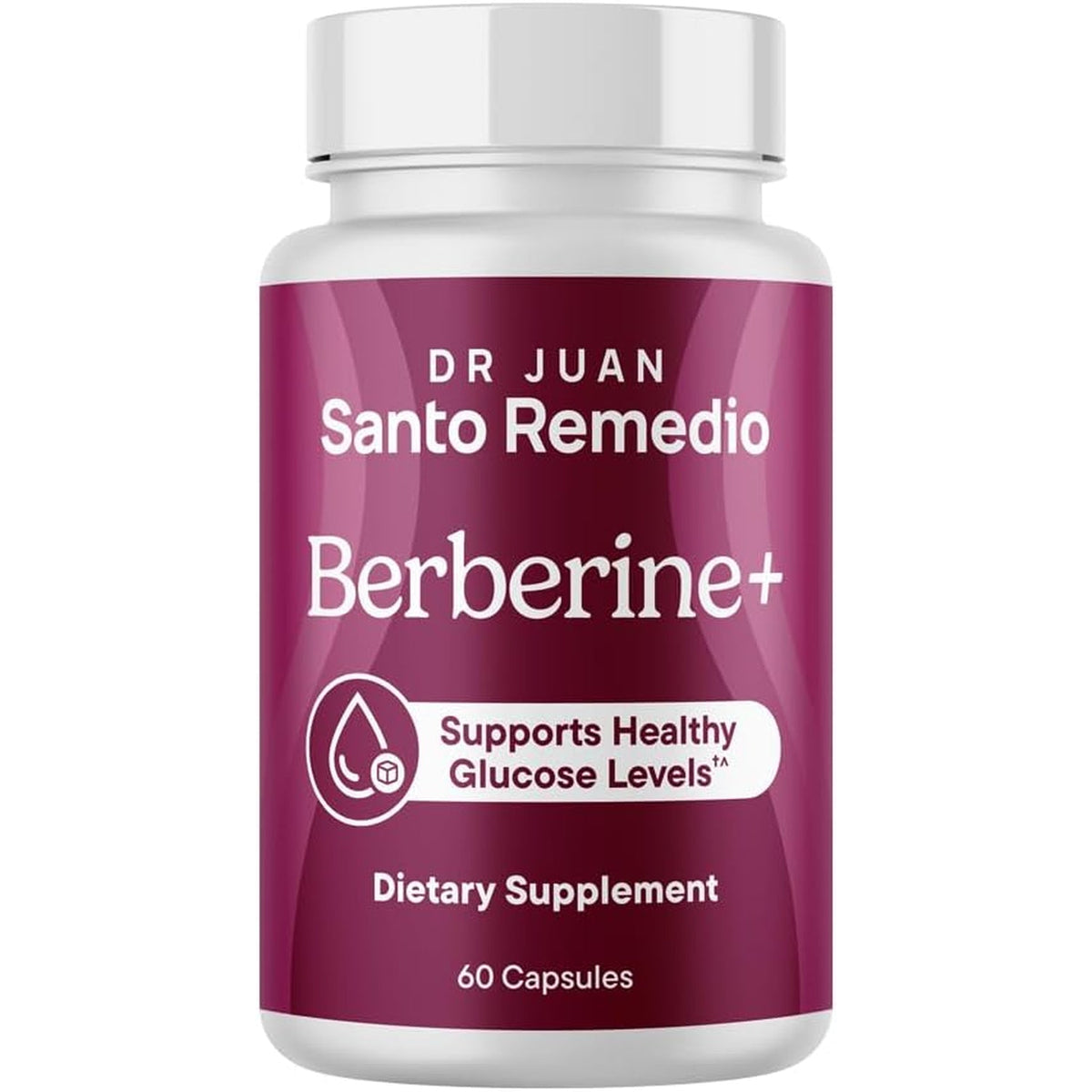 Santo Remedio Berberine, Dietary Supplement, Vegetarian, No Added Sugar, 60 Capsules, 30 Servings.