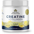 Ancient Nutrition Creatine + Collagen + Electrolytes – Muscle Strength, Lean Body Mass, Joint Comfort & Cognitive Support – Includes 5G Creatine Monohydrate for Women, Lemon (30 Servings)