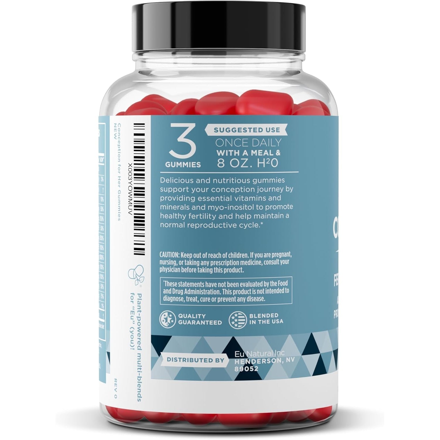 Conception for Her Fertility Gummies - Fertility Supplements for Women with Myo Inositol, Folate & More Essential Nutrients - Delicious Juicy Strawberry Hormone Balance Vitamins, 75 Ct Pectin Gummies