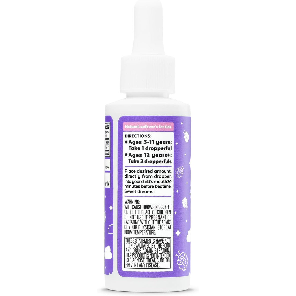 Wink Well Kids Liquid Melatonin Drops- Natural Sleep Drops for Toddlers and Teens Sleep Aid with 1Mg per Serving-Non-Addictive Children'S Liquid Melatonin- 2 Oz
