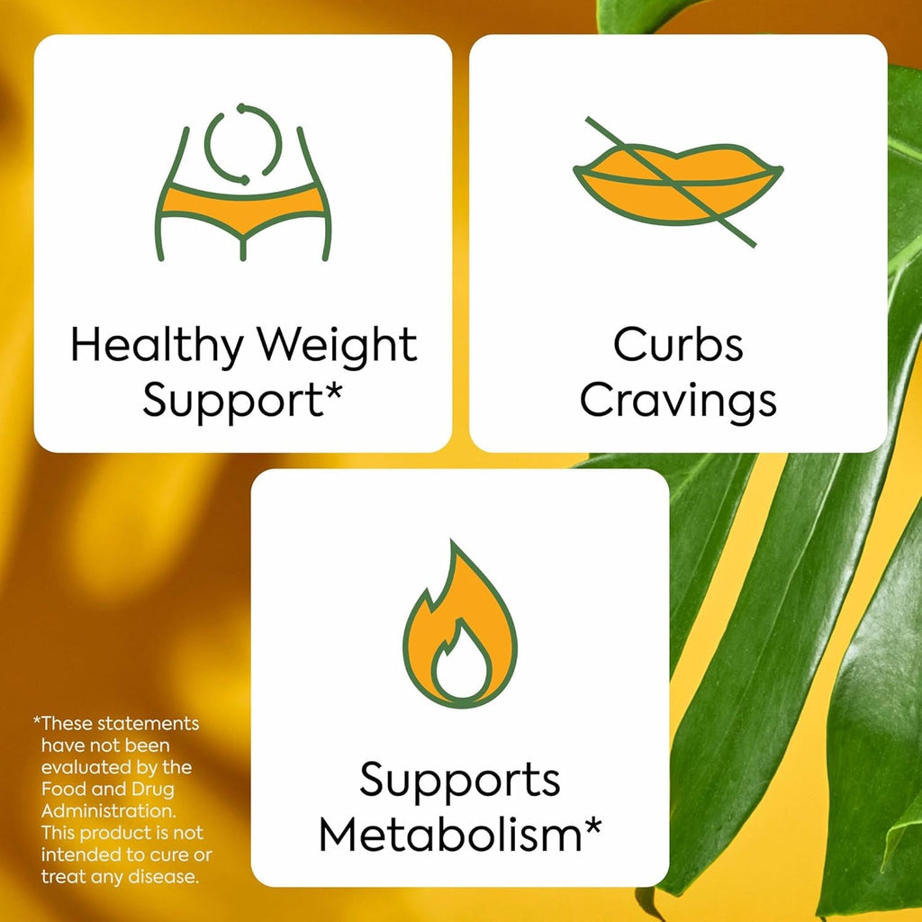 Plant People Wonderburn Metabolism & Cravings Control Gummies, Zero Sugar, Ripe Mango Flavor (60 Count)