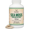 Irish Sea Moss Capsules, More Potent than Sea Moss Gel Extract (180 Count, 1,200Mg per Serving) (From Wildcrafted and Raw Chondrus Crispus) Nutrient Rich Superfood High in Minerals by Double Wood