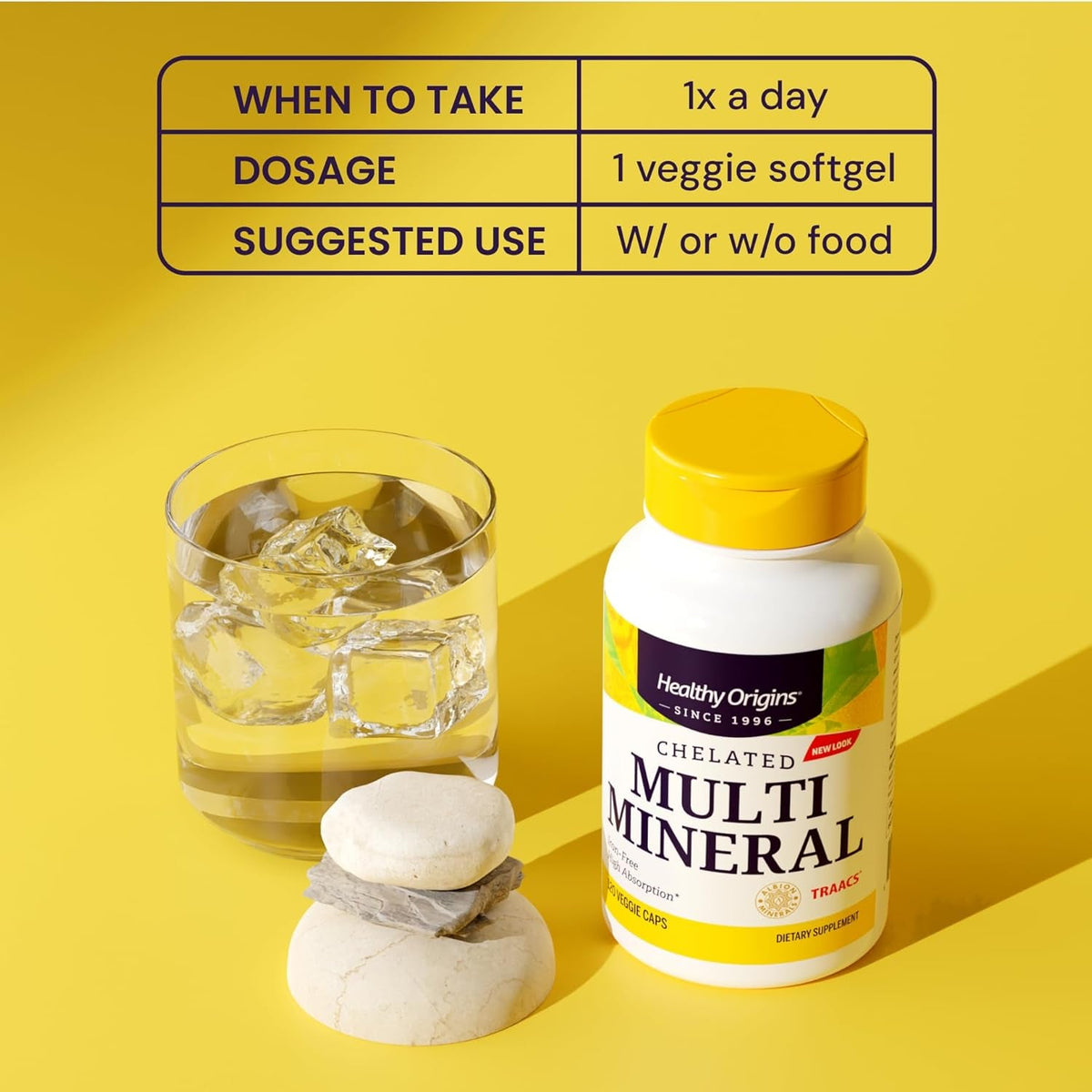 Healthy Origins Chelated Multi Mineral, 240 Veggie Capsules - Featuring Albion Minerals TRAACS High Bioavailability Complex - Supports Bone Health, Immune Function & Metabolic Wellness