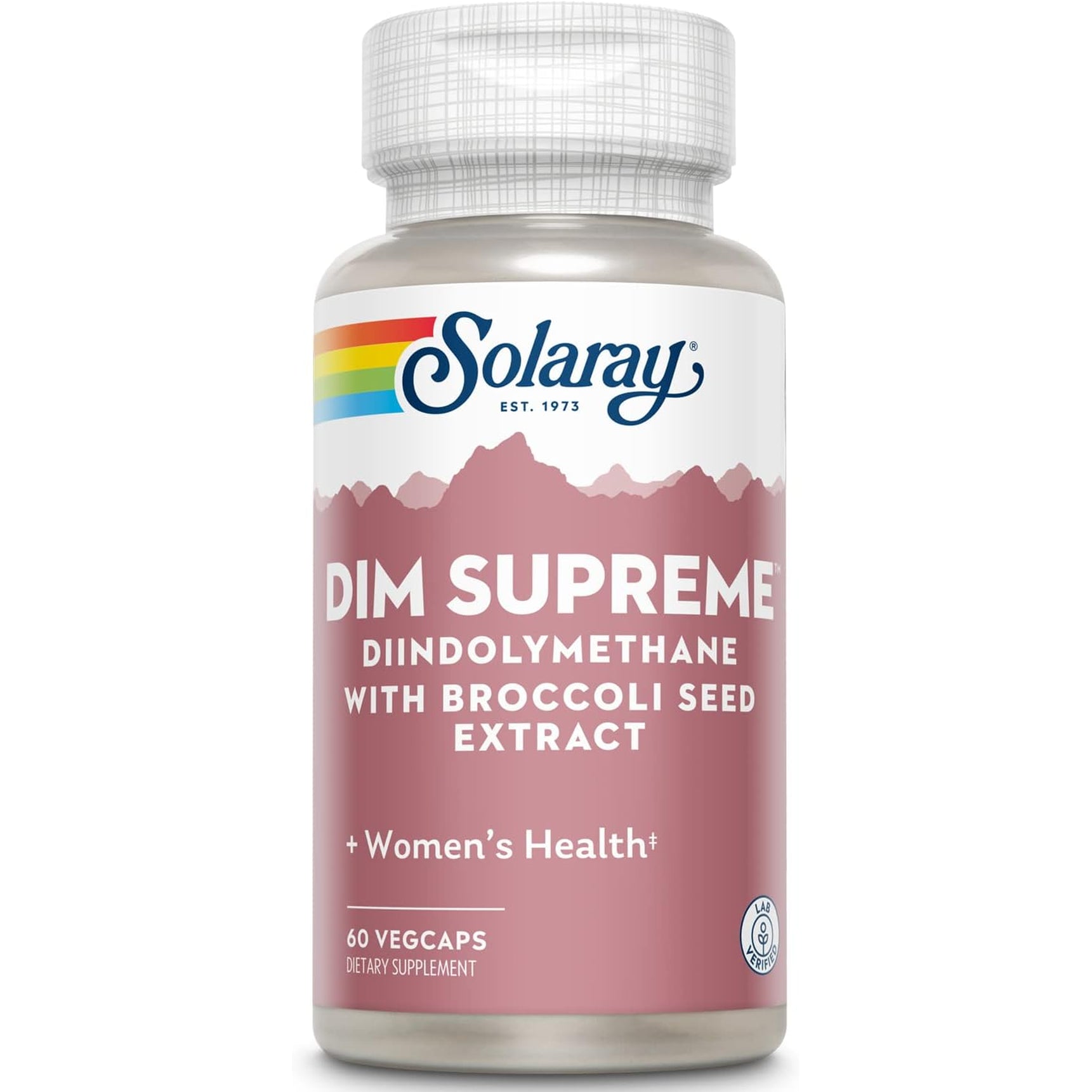 SOLARAY DIM Supreme - DIM Supplement 100Mg - Diindolylmethane DIM Complex with Broccoli Seed Extract and Bioflavonoids - Women'S Health and Balance Support - 60-Day Guarantee - 60 Servings, 60 Vegcaps