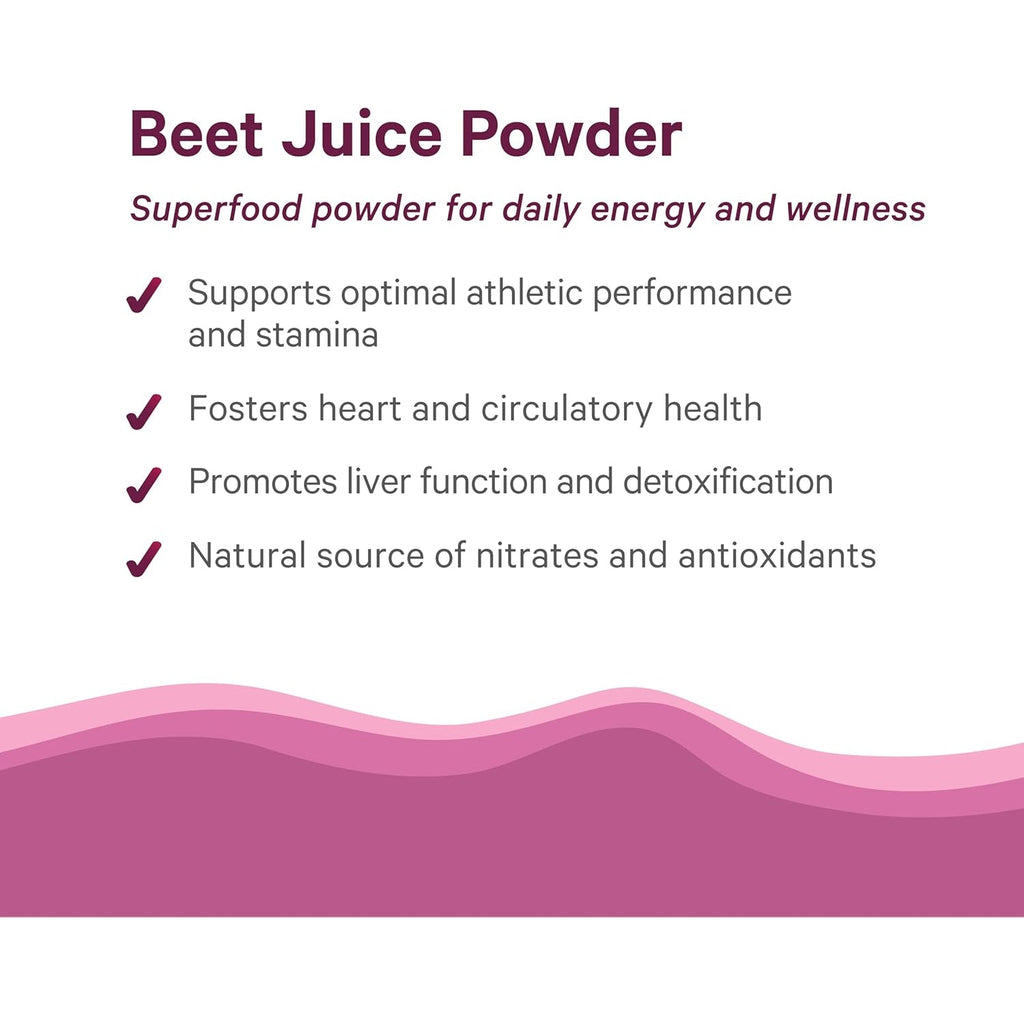 PURE SYNERGY Organic Beet Juice Powder | Pre-Workout Supplement | Organic Beet Root Juice Powder | for Healthy Circulation, Exercise, and Detoxification (6.4 Oz.)