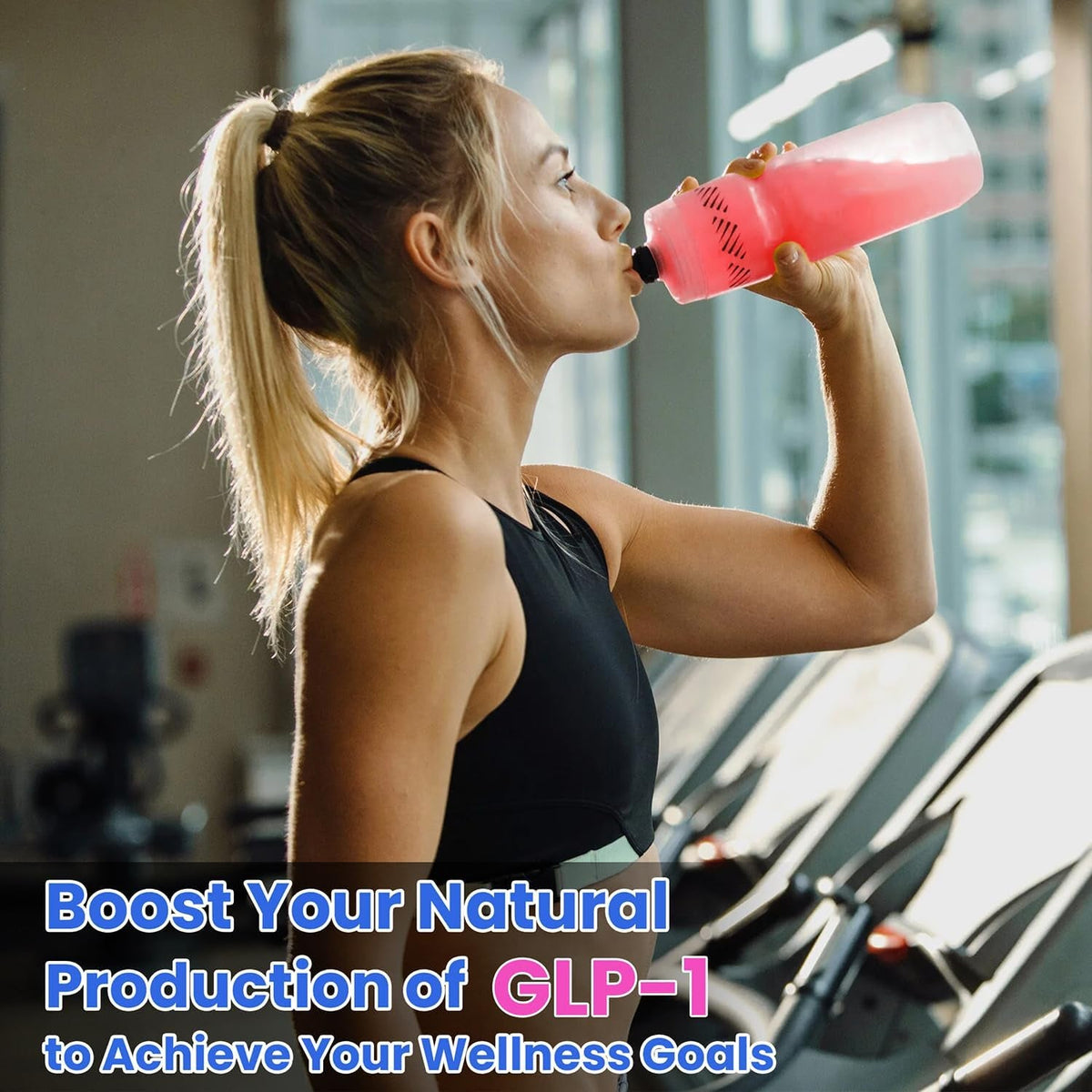 GLP-1 Supplement, Natural GLP 1 Booster Drink Mix for Weight Loss, Appetite Control and Metabolism Boost Support, Contains Yerba Mate, Garcinia Cambogia, Berberine (Raspberry Lemonade Flavor)