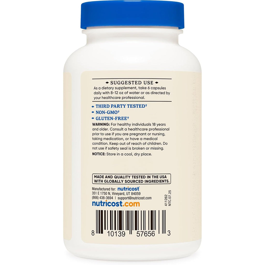 Nutricost Grass Fed Beef Organs Supplement (3,000Mg) 180 Capsules - Desiccated Bovine Organ Complex for Men and Women, Gmo-Free, Gluten-Free, 30 Servings
