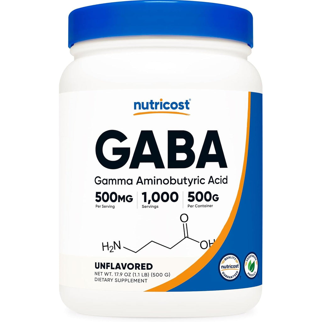 Nutricost Pure GABA 500G Powder (Gamma Aminobutyric Acid) (500 Grams/1.1 Pounds)