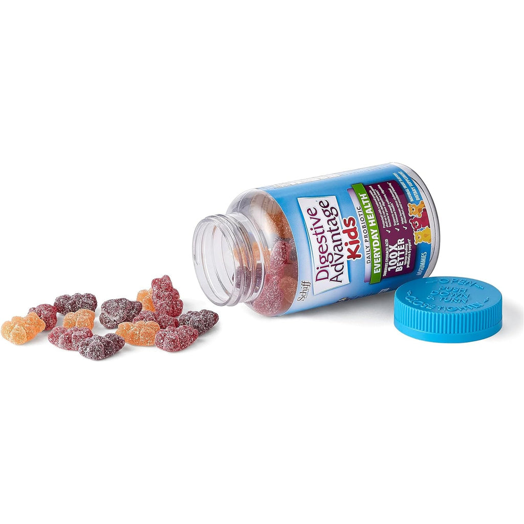 Digestive Advantage Daily Probiotic Gummy for Kids, Multi, Natural Fruit Flavours, 80.0 Count