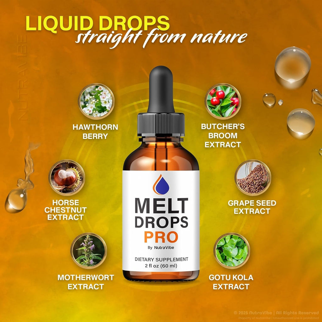 Melt Drops Pro – Meltdrops Liquid Formula for Body Balance, Fitness & Energy | Plant-Based Blend for Active Lifestyle Support | Easy-To-Use Gotas | Inspired by Pink Salt Trick (30 Servings)