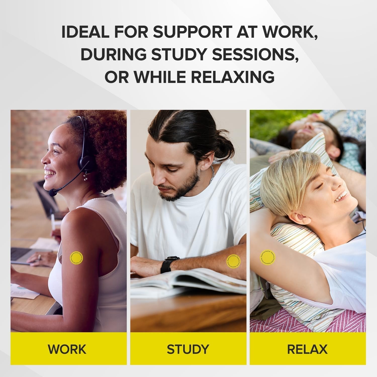 Dopamine Patches Extra Strength: Wellness Support 30 Patches - Plant-Based Formula