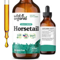 Wild & Organic Horsetail Herb Tincture - Hair Skin and Nails Support - Liquid Horsetail Supplement - Vegan, Sugar & Alcohol-Free Leaf Extract Drops - 4 Fl Oz