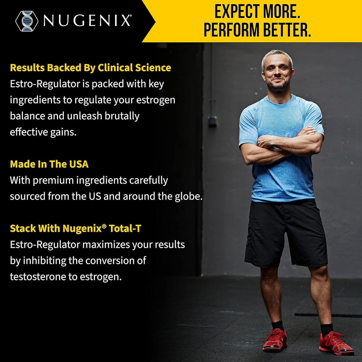 Nugenix Estro-Regulator - DIM Supplement, Estrogen Blocker for Men and Aromatase Inhibitor, Testosterone Booster - 60 Capsules