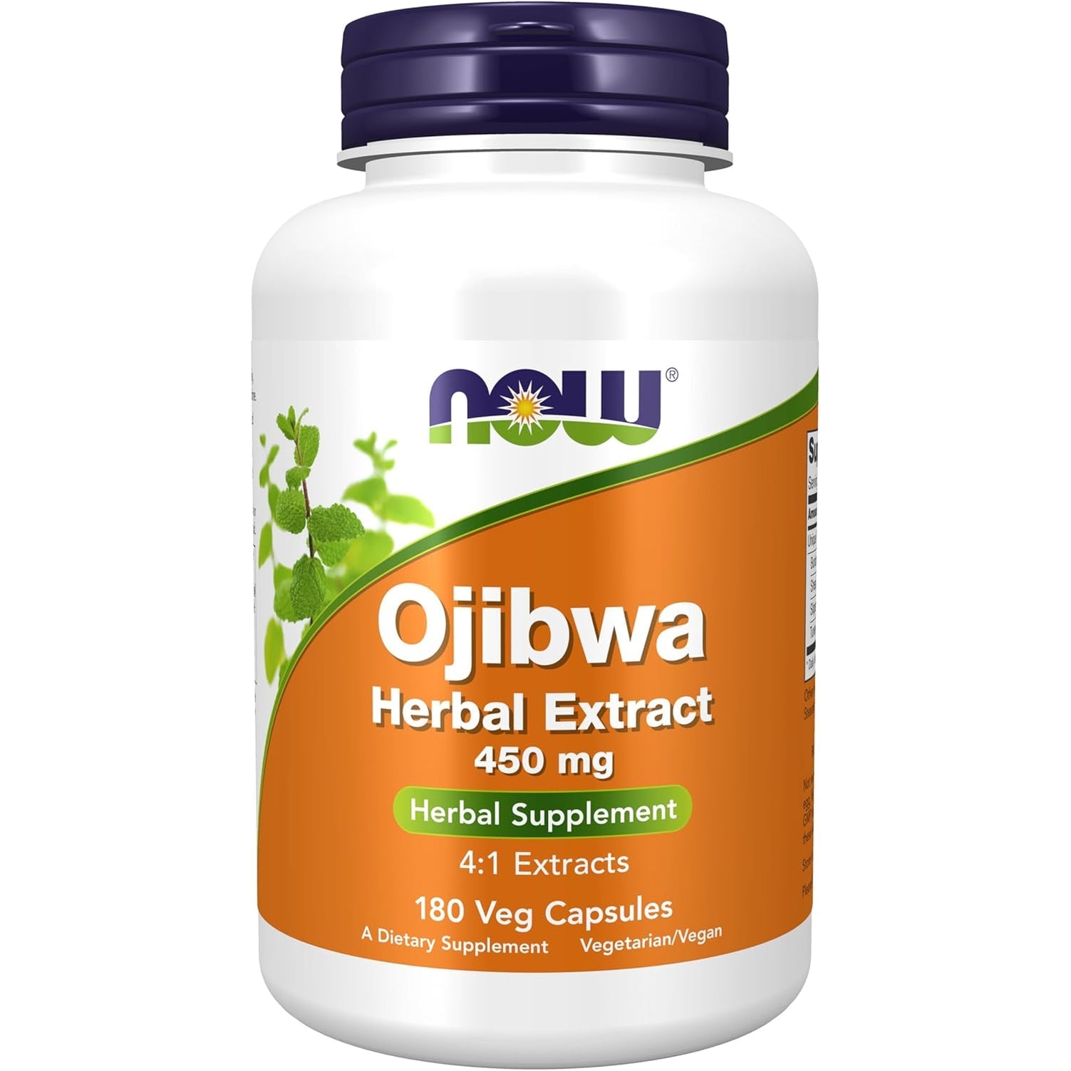 NOW Supplements, Ojibwa Herbal Extract 450 Mg, 180 Veg Capsules