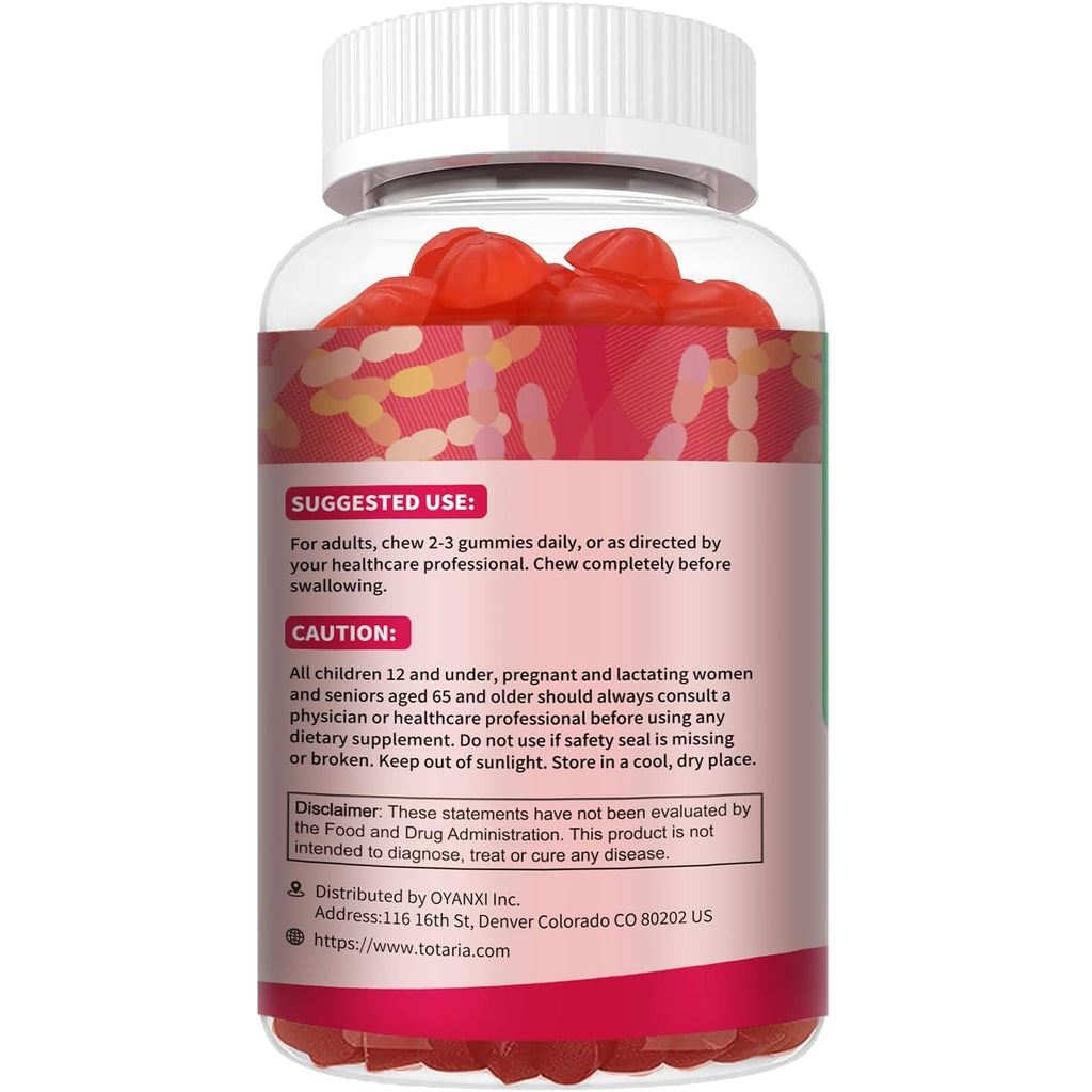 9-In-1 Probiotic Prebiotic Fiber Gummies for Adults & Teens 16G Fiber per Serving, Psyllium Husk Fiber Supplement with 5 Billion CFU Bacillus Coagulans, Inulin, ACV for Digestion & Gut - 60 Counts