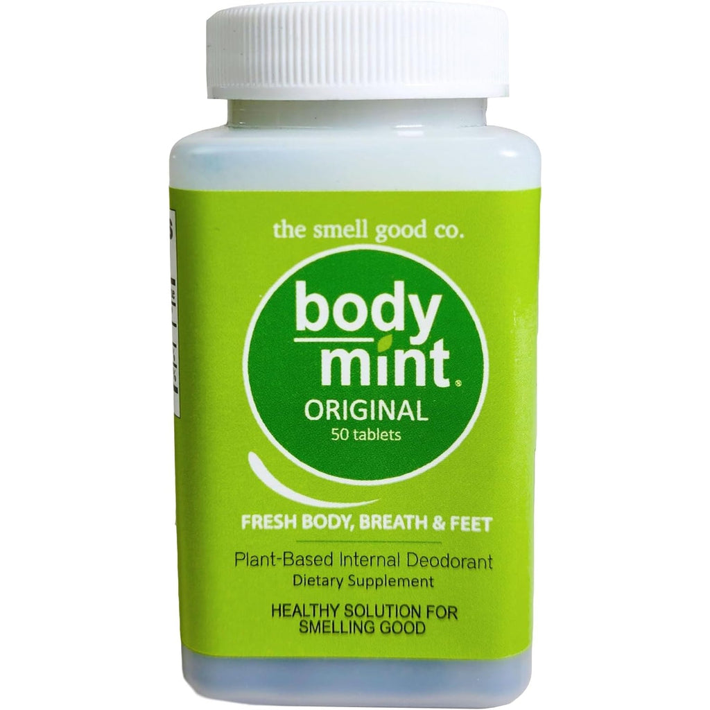 Body Mint Original | Chlorophyll Deodorizing Supplement for Full Body Freshness | Aluminum-Free Plant-Based Internal Deodorant | Fresh Underarms, Breath, Body & Feet | 50 Tabs