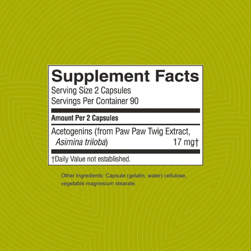 Nature'S Sunshine Paw Paw Cell-Reg, 180 Capsules | Contains over 50 Acetogenins to Modulate ATP Production and Blood Supply