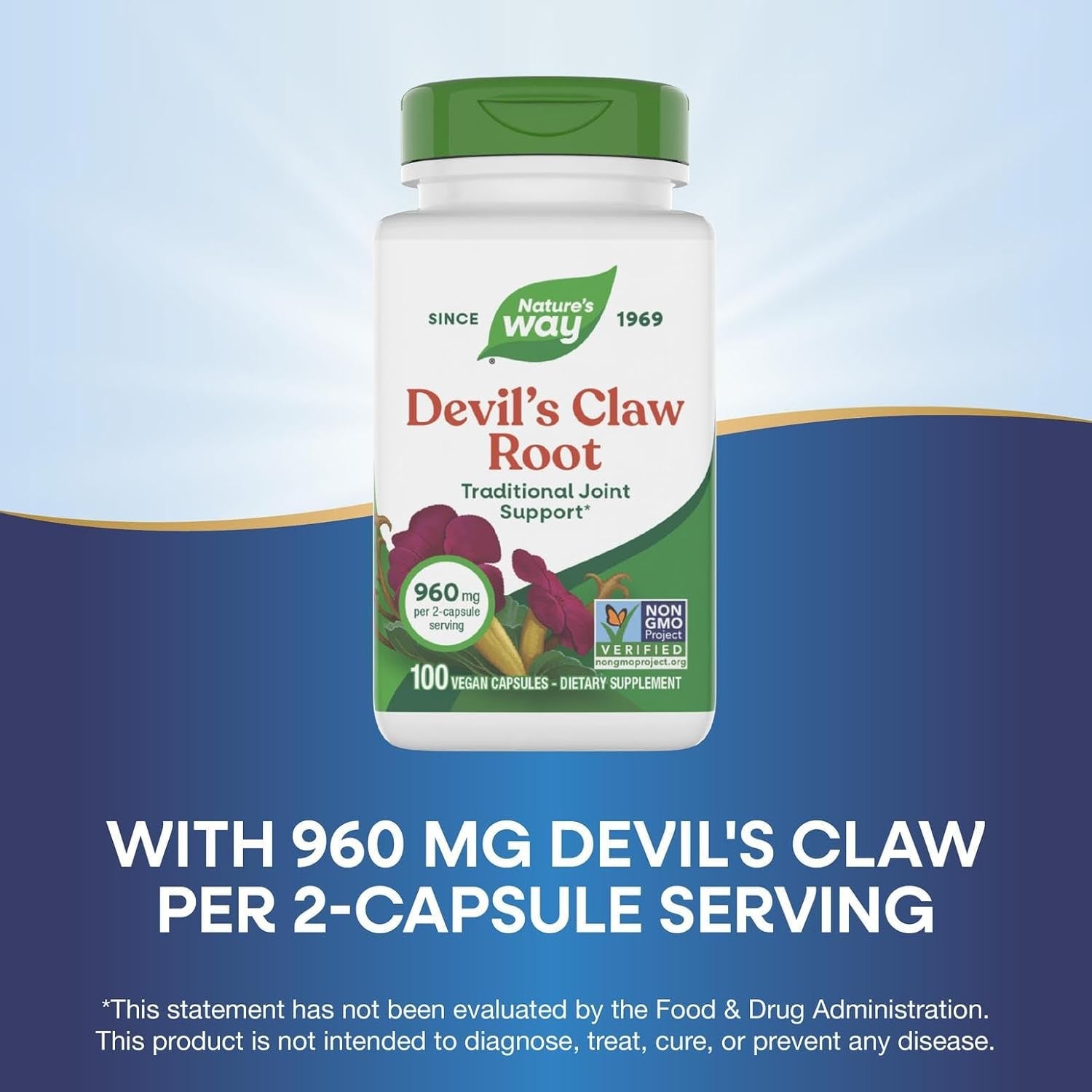 Nature'S Way Devil'S Claw Root, Joint Inflammation Relief, 100 Vegetarian Capsules