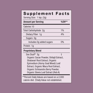 Moon Juice Sex Dust - Adaptogenic Libido Booster for Women - Maca Root Powder, Shatavari & Epimedium (Horny Goat Weed) for Hormone Balance, Mood & Creative Energy - Sugar & Caffeine-Free, 14 Servings