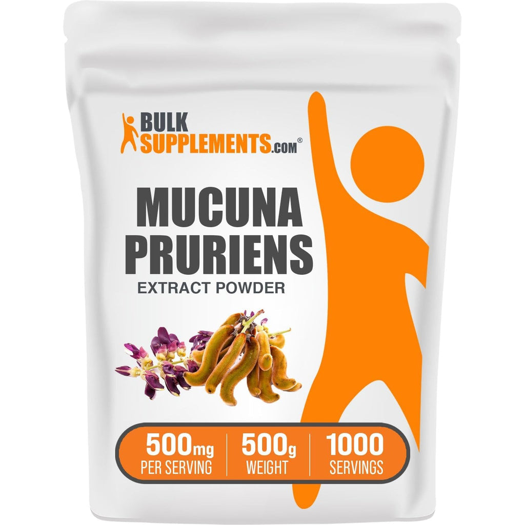 Bulksupplements.Com Mucuna Pruriens Extract Powder - Mucuna Pruriens Supplements, Herbal Supplement - Vegan & Gluten Free, 500Mg per Serving, 500G (1.1 Lbs) (Pack of 1)