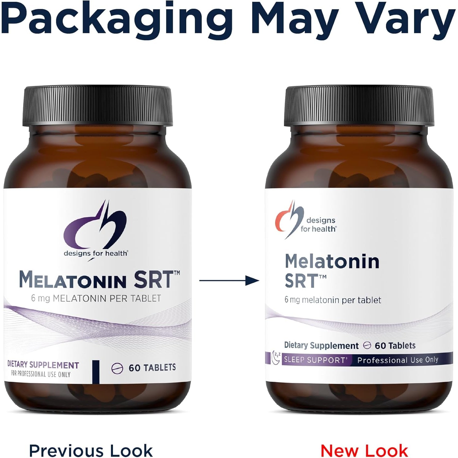 Designs for Health Time Release Melatonin SRT - Melatonin Supplement for Sleep - Sleep Supplement for Adults, 6Mg per Tablet - Vegan + Non-Gmo (60 Tablets)