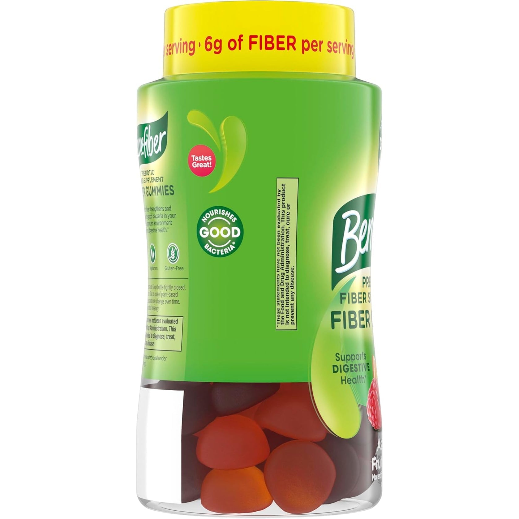 Benefiber Prebiotic GLP-1 Friendly Fiber Supplement Gummies for Digestive Health, Assorted Fruit Flavor - 81 Count