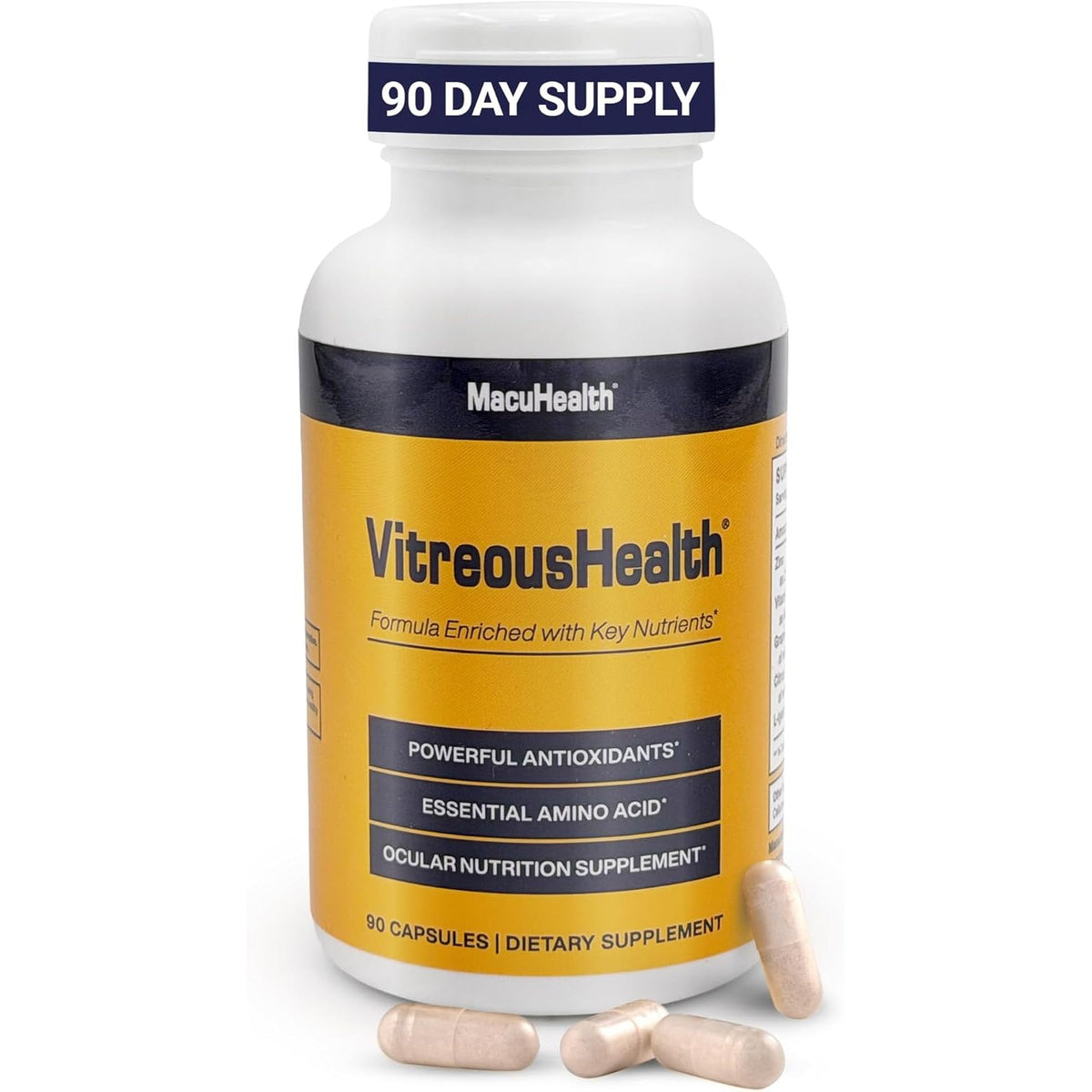 Macuhealth Vitreoushealth Evidence-Based Eye Supplement - 90 Capsules