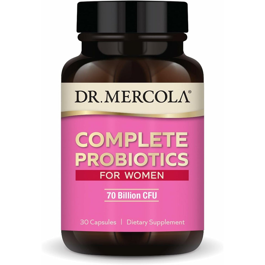 Dr. Mercola Complete Probiotics for Women - Supports Gut, Vaginal & Immune Health - Contains Lactobacillus Strains - Non-Gmo, Gluten-Free & Soy-Free - 30 Capsules (30 Servings)
