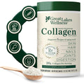 Great Lakes Wellness Collagen Peptides Powder – Supports Skin, Hair, Nails, Joints & Digestion – Hydrolyzed, Quick Dissolve, Non-Gmo, Keto & Kosher – Pure Collagen Protein (16 Oz, 22 Servings)