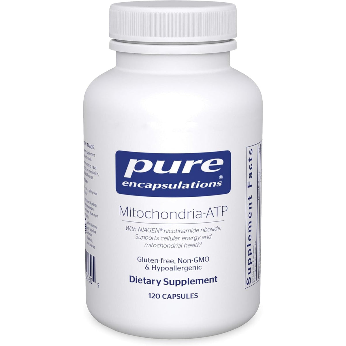 Pure Encapsulations Mitochondria-Atp - Mitochondrial Support - ATP Production Aid* - with Vitamin C, Vitamin E & Thiamin - Antioxidant Support - 120 Capsules