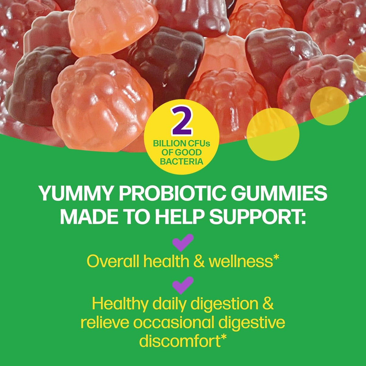 Culturelle Daily Probiotic Gummies for Women & Men, Berry Flavor, 52 Count, Naturally-Sourced Daily Probiotic + Prebiotic for Digestive Health, Non-Gmo & Vegan