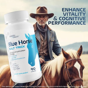 Blue Horse Salt Trick - Our Best Blood Flow Supplement for Men - Our Best Circulation Supplement - Male Circulation Supplements Nitric Oxide Vasodilator to Improve Blood Flow 7 Blue Salt Trick for Men
