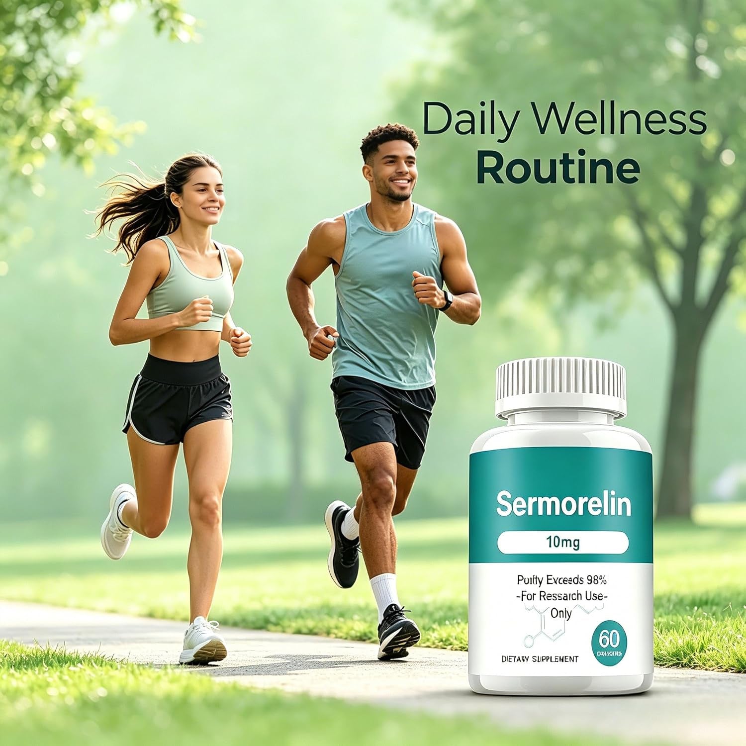 Sermorelin Research Peptide, 10MG, 98% Purity - 60 Ct