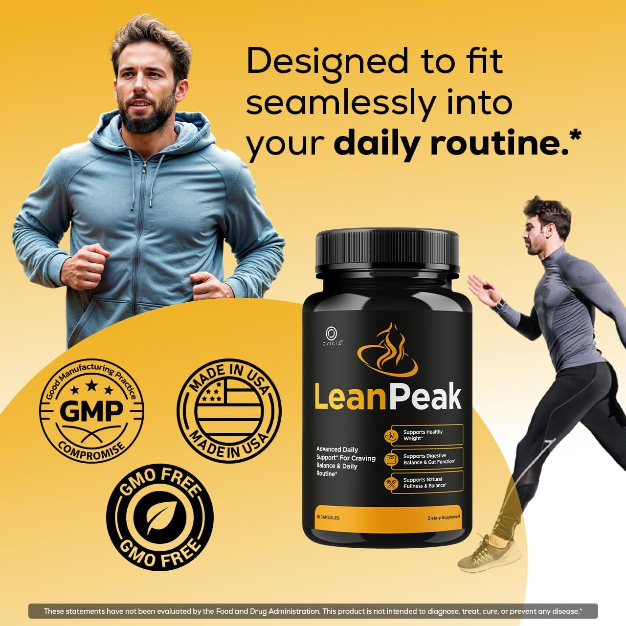 Lean Peak - Lean Peak Advanced Capsules Support Premium Formula, Leanpeak Pills Maximum Strength All Natural for Overall Health and General Wellness Reviews, 60 Capsules for 1 Month