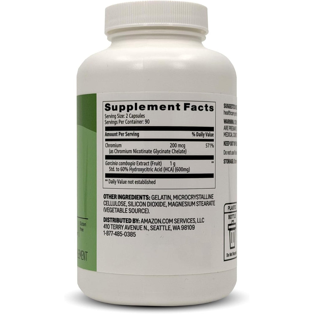 Amazon Basics Garcinia Cambombogia Capsules, 1,000 Mg, 180 Count