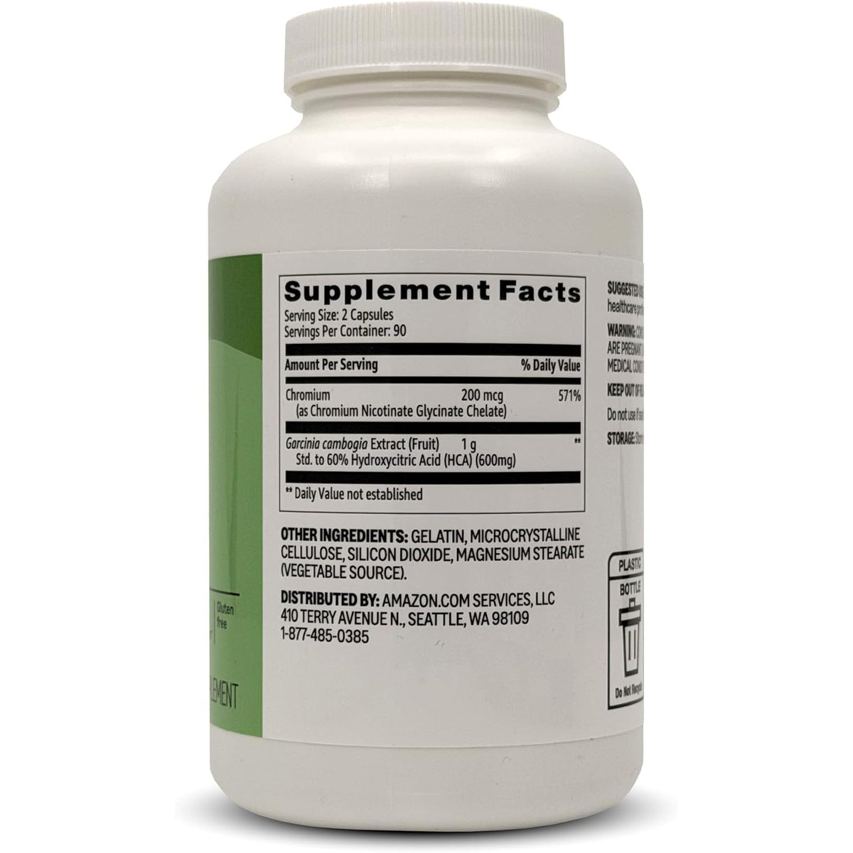 Amazon Basics Garcinia Cambombogia Capsules, 1,000 Mg, 180 Count