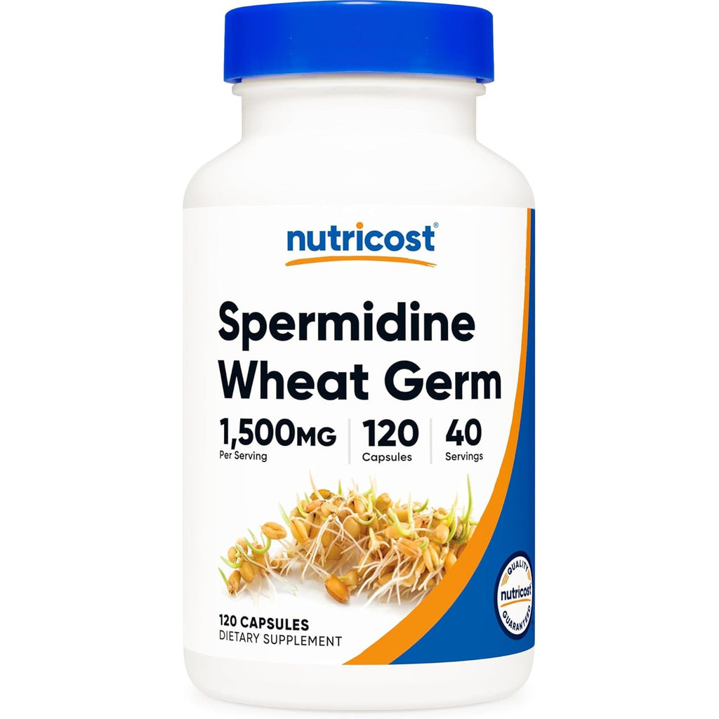 Nutricost Spermidine Wheat Germ Extract Supplement 120 Capsules for 40 Servings per Bottle - Vegetarian, GMO Free