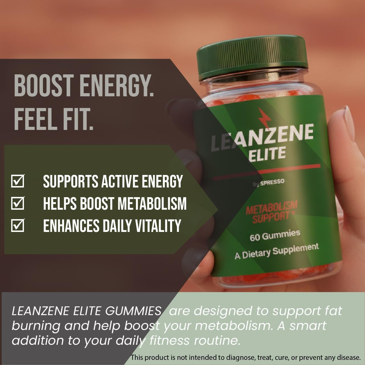 (1 Pack) Leanzene Gummies, Official Lean Zene Supplement Gummys with Premium Ingredients, Advanced Formula Support for Active Lifestyle & Overall Wellness Reviews (60 Gummies)
