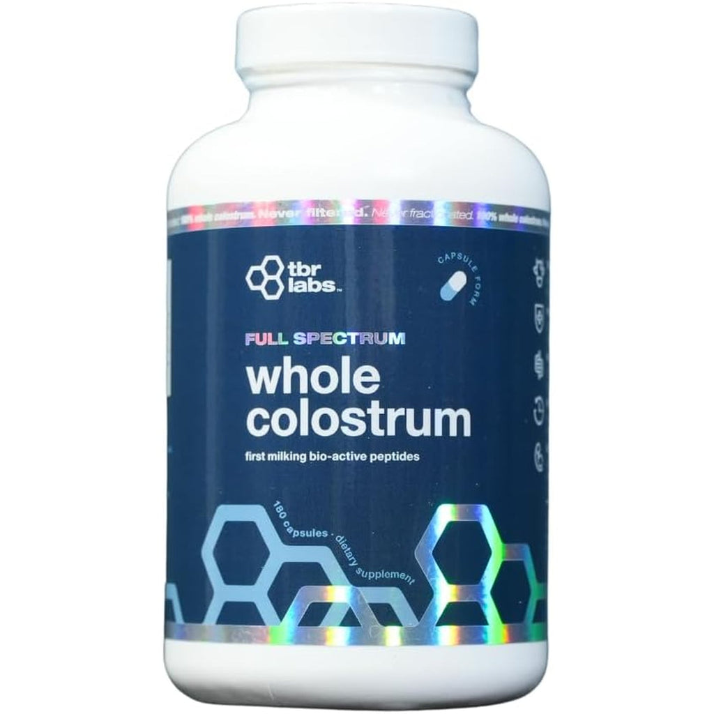 Pure Bovine Colostrum 180 Capsules - Antibiotic and Hormone Free - USA Sourced - All Natural - 100% First Milking